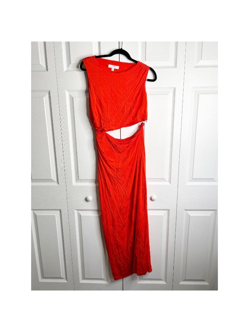 Atlein Collective Orange Sleeveless Cutout Maxi Dress Women's Size X-Large XL